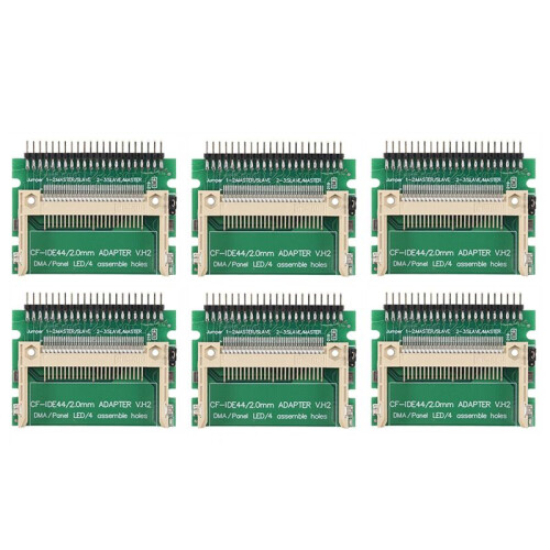6X Cartão Compact Flash Cf para Ide 44 Pinos 2 Mm Macho 2,5 Polegadas Hdd Adaptador Inicializável Conversor 1