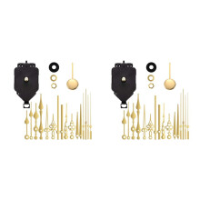 2X Wall Silent Pendulum Quartz Clock Movement, Pendulum Clock Mechanism Parts Motor Replacement DIY Repair Parts