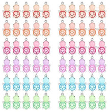 60 Pcs Resin Turtle Charms Glow in the Dark Turtle Pendants Luminous Tortoise Sea Dangle Animal Charms, 6 Colors