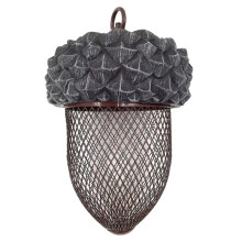 Alimentador de Pássaros de Metal para Pendurar, Decoração Externa, Alimentador de Sementes de Girassol e Amendoim para Pica-Paus e Chapins. B