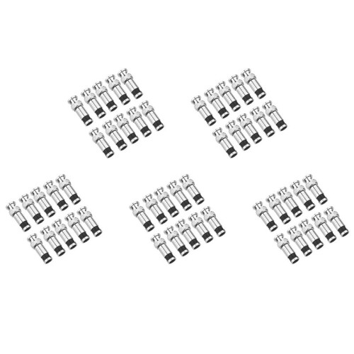 50 Pcs BNC Compression Connector for Coax RG59 Cable CCTV Cameras