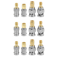 12St BNC Till SMA-Typ Hane RF-Kontaktadapter, Testomvandlarsats