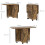 Homcom HOMCOM Folding Dining Table for 4-6 Drop Leaf Table on Wheels Rustic Brown 3