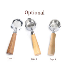 51mm Coffee Bottomless Portafilter with Wooden Handle for EC680 EC685