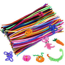 200 Peças de Limpadores de Cachimbo de Cores Aleatórias Haste de Chenille 6 mm X 12 Polegadas para Decorações de Artesanato Faça Você Mesmo