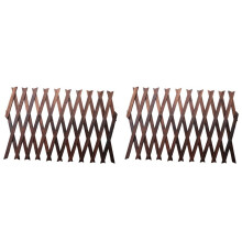 2X Erweiternder HöLzerner Garten Holz Ziehen Netz Wand Zaun Gitter für Haus Garten Sub Garten Dekoration Klettern Rahmen
