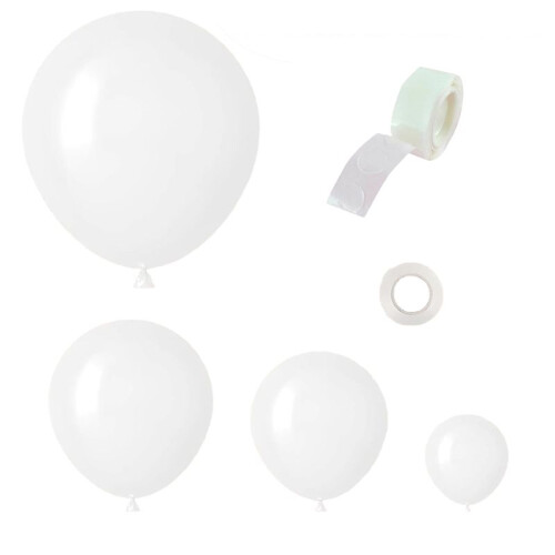 Kit de Arco de Globos Blancos, Suministros de Corona de Globos de Látex 1