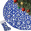 Saia para áRvore de Natal de 48 Polegadas com Capa Macia para DecoraçãO de Tapete de Floco de Neve e Saia para áRvore de Fazenda, Azul 1