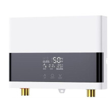 Elektrischer Warmwasserbereiter, Durchlauferhitzer mit Fernbedienung, Wassertemperatur-Regelventil, LCD-Touchscreen, A