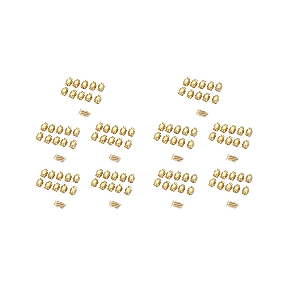 100X Sma Male Plug Solder Rf Coax Connector For Semi-Rigid Rg402 0.141 Inch Cable Gold 6031085336382