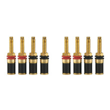 8Pcs HIFI Gold Plated Copper Speaker Binding Post Female Banana Jack Connector HIFI Audio AMP Banana Plug Socket