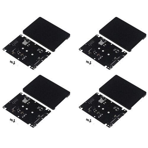 4X M.2 NGFF para SSD / MSATA  de 2,5 Polegadas para Caixa de Placa Adaptadora  (Chave B para Adaptador de PC M2 + M Desktop Socket NGFF)