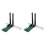 2X Placa Wireless WiFi  PCI-E Express para Adaptador PCI-E com 4 Antenas Externas para PC 1