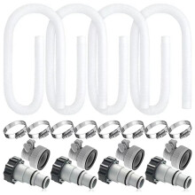 Mangueras para Piscina de 1,5 X 59 Pulgadas, Mangueras para Piscina con Skimmer para Filtro de Bomba Piscina, Tubos de Mangueras de Bomba para Filtro