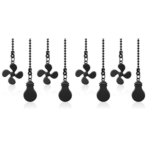 2X Ceiling Fan Pull Chain Fan Extension Chain Fan Chain Pulls Decorative 12 Inch Ceiling Fan Chain Extender Ornament C