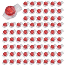 550 Pieces Gel Splice UR Connector 3 Port Wire Connectors Red+Clear