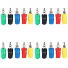 20Pcs M4X36 Pure Copper Terminal 4Mm Banana Jack Socket 20A Binding Post Banana Plug Connector