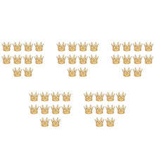 50 Pcs Gold Cake Topper Tiny Baby Small Rhinestone Tiara Crown for Flower Arrangements Shower Birthday Wedding Decor