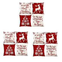 Christmas Pillow Covers 18X18 Set of 12 Christmas Decorations Farmhouse Throw Pillowcase Cushion Case for Home Decor