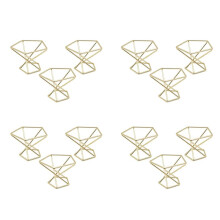 12 Pcs Geometric Air Plant Holder Airplants Rack Metal Plants Stand Planter Shelves Himmeli Decor Tillandsia Containers