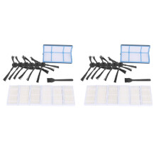 For Robotic Vacuum V3 V3S V5,Pro Robot Vacuum Cleaner Filters and 12 Side Brushes and 2 Primary Filter and 2 Brush
