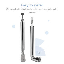 2X FM Radio Antenna Replacement Telescopic Screw F Type Male Plug Connector Adapter for AV Stereo Receiver
