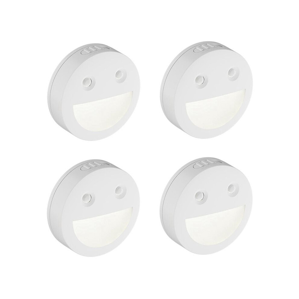 Exogio Light 4Pcs Sensor Led Night Lamp Battery Powered Adjustable Color Temperature For Cabinet Staircase Led Closet ,B