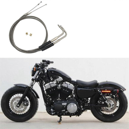 Kit de cabos de acelerador e marcha lenta de 42 polegadas (107 cm) para motocicleta Harley Davidson XL FLT 1996+ (56579-02A) 1