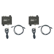 2X 192KHz DAC Converter Digital Optical Coaxial Toslink to Analog L/R RCA 3.5mm Audio Converter with Volume Control
