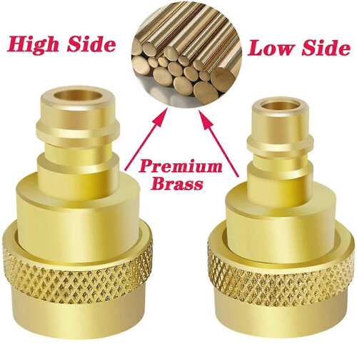 2Pcs A/C R134a to R1234yf Conversion Kit,Quick Adapter Adjustable HighandLow Voltage Connector,for A 1