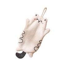 Plüsch-Katzen-Design-Handtuch, hohe Saugfähigkeit, schnell-Weiß