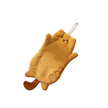 Cartoon katten vorm handdoek zachte pluche absorberende-kurkuma