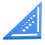 Regla triangular de 7 pulgadas de aleación de aluminio 17,78 cm azul 16