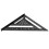 12 Inch Aluminum Rafter Square 45/90 Degree Triangular Ruler Black 14