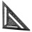 12 Inch Aluminum Rafter Square 45/90 Degree Triangular Ruler Black 15