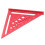 Regla triangular roja de aleación de aluminio de 7 pulgadas (17,78 cm) 2