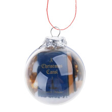 Classical Christmas Song Themed Miniature Book Ornament-Blue
