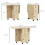 Homcom HOMCOM Folding Dining Table for 4-6 Drop Leaf Table on Wheels Natural Wood 3