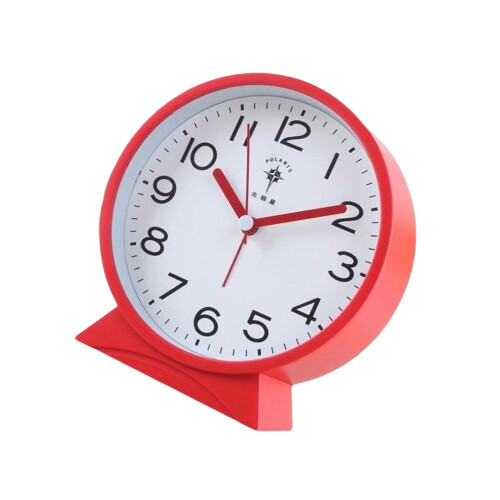 Children Quiet Alarm Clock with Large Display Battery-Red