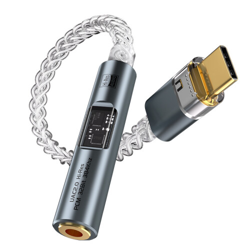 BA23 USB-C til 3,5 mm lydstikadapter med indbygget DAC Grey