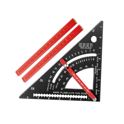 Équerre de charpentier de 7 pouces, chevron réglable à 80 2