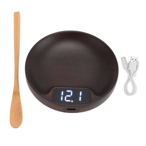 Wooden Tea Scale 0.1g Accurate, 100g Rechargeable Kitchen Tool 1
