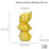 Ceramic Vibrant Stack Fruit Design Vase - Whimsical Stacked Lemon, Decorative for Home, Kitchen (Lemon) 5