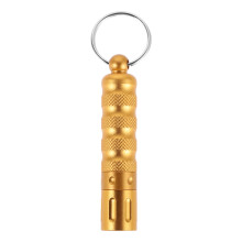 Portable Golden Metal Cigar Cutter Punch Tool Durable for Home