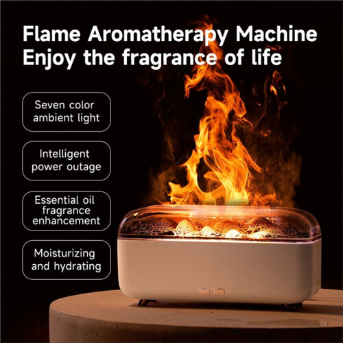 300ml  Volcanic Lava Essential Oil Aroma Diffuser Machine Small Household USB Fragrance Diffuser Flame Humidifier A 2