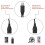 4X USB Splitter Kabel, USB 2.0 Ein Stecker Auf Zwei USB Buchsen Y Splitter Lade Kabel 2