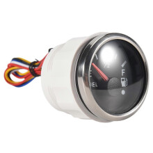 52mm Fuel Level Gauge 0-190Ohm Switchable 240-33Ohm Fuel Oil Level Meter Waterproof Boat Car Gauges-black