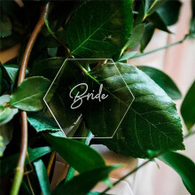 60Pcs Clear Acrylic Hexagon Blank Place Cards Wedding Decoration for Table Numbers Guest Name