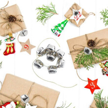 400Pcs Jingle Bells, 25mm Handmade Bells in Bulk, DIY Bells, Christmas Decoration, Home Decoration