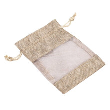 90Pcs Flax Organza Bags Burlap Drawstring Pouch Christmas Gifts Bag Wedding Party Bags for Coffee Beans Candy Makeup
